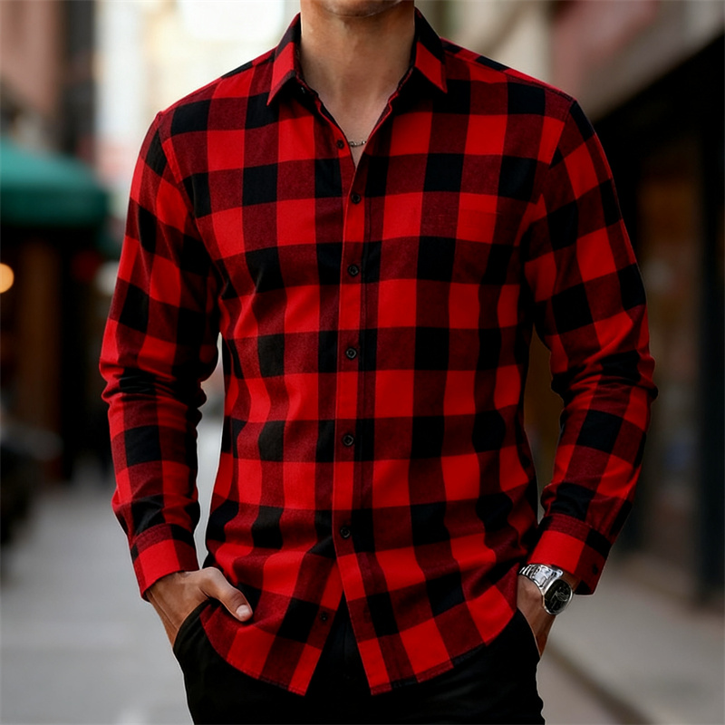 Мужская классическая рубашка с – обзор и цена Flannel Shirt Lined